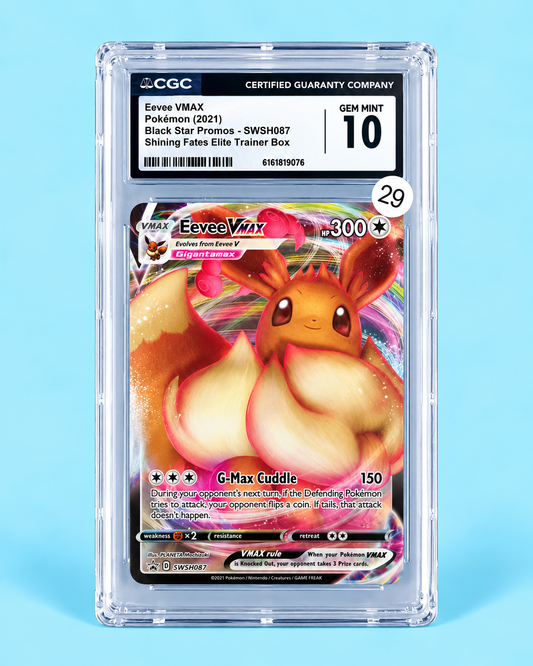 2021 Pokémon Eevee VMAX SWSH087 Shining Fates ETB Black Star Promo – CGC 10 Gem Mint