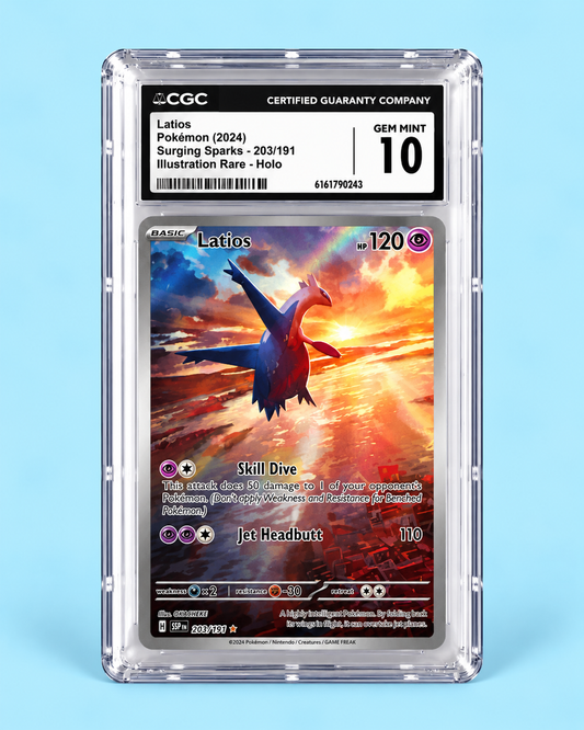 Latios 203/191 – Surging Sparks – CGC 10 Gem Mint