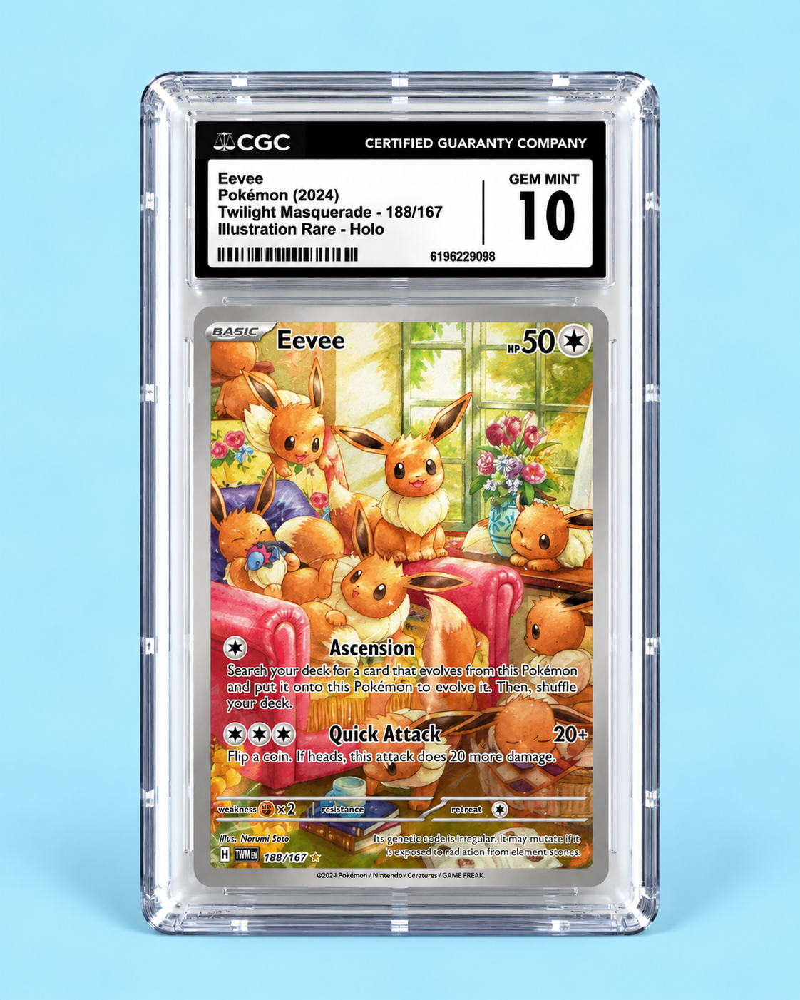Eevee 188/167 – Twilight Masquerade – CGC 10 Gem Mint