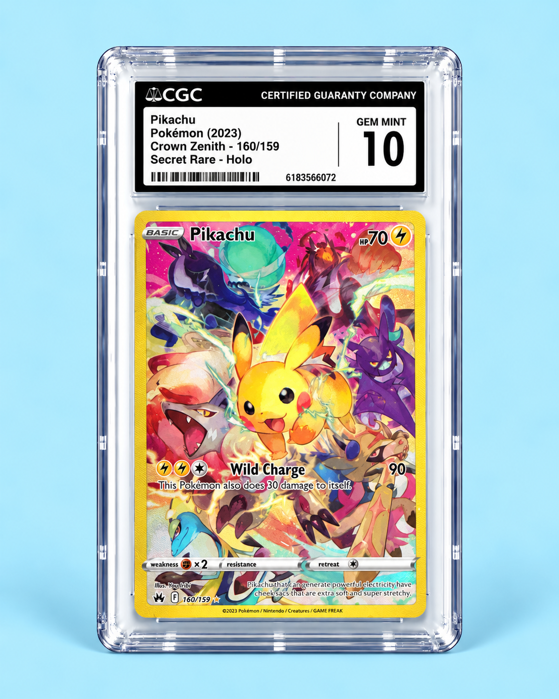 Pikachu 160/159 – Crown Zenith – CGC 10 Gem Mint