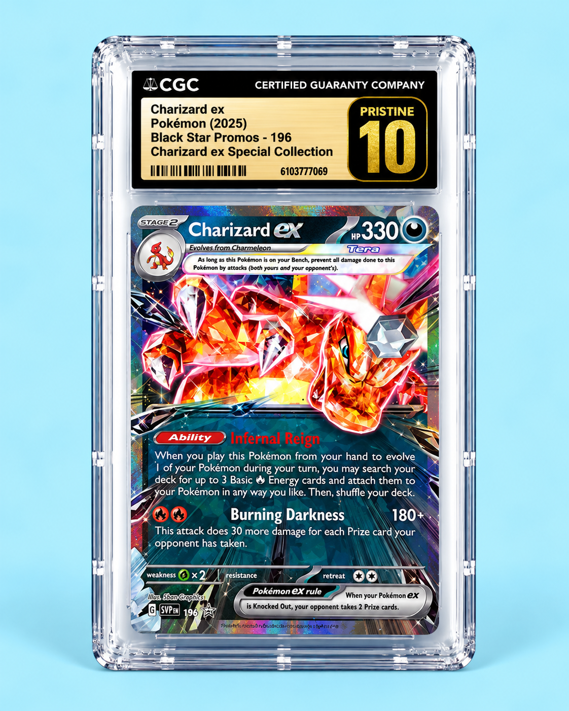 Charizard ex 196 – Black Star Promo – CGC Pristine 10